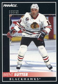 1992-93 Pinnacle Canadian #39 Brent Sutter Front