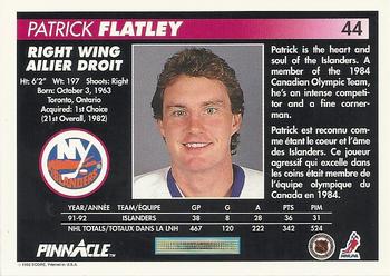 1992-93 Pinnacle Canadian #44 Patrick Flatley Back