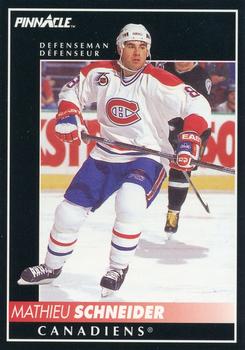 1992-93 Pinnacle Canadian #79 Mathieu Schneider Front