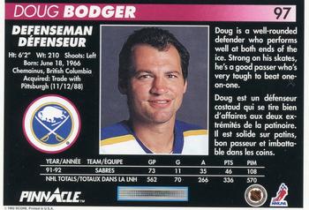 1992-93 Pinnacle Canadian #97 Doug Bodger Back