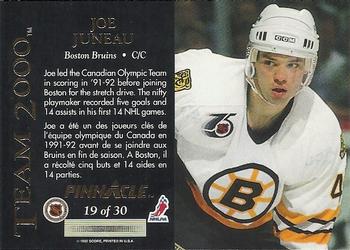 1992-93 Pinnacle Canadian - Team 2000 #19 Joe Juneau Back