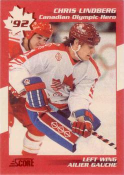 1992-93 Score Canadian - Canadian Olympic Heroes #6 Chris Lindberg Front