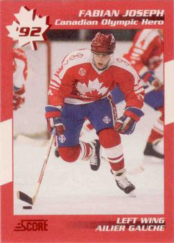 1992-93 Score Canadian - Canadian Olympic Heroes #8 Fabian Joseph Front