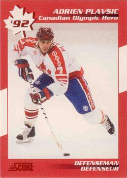1992-93 Score Canadian - Canadian Olympic Heroes #11 Adrien Plavsic Front