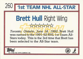 1992-93 Topps - Gold #260 Brett Hull Back