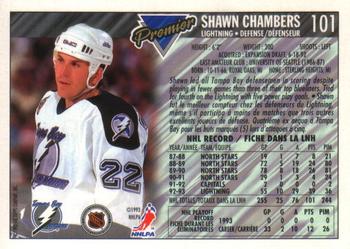 1993-94 O-Pee-Chee Premier - Gold #101 Shawn Chambers Back