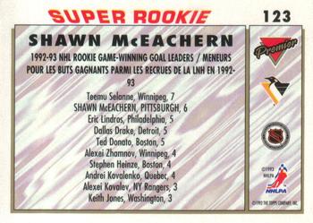 1993-94 O-Pee-Chee Premier - Gold #123 Shawn McEachern Back