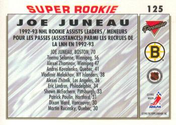 1993-94 O-Pee-Chee Premier - Gold #125 Joe Juneau Back