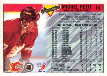 1993-94 O-Pee-Chee Premier - Gold #141 Michel Petit Back