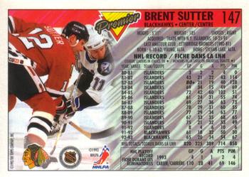 1993-94 O-Pee-Chee Premier - Gold #147 Brent Sutter Back