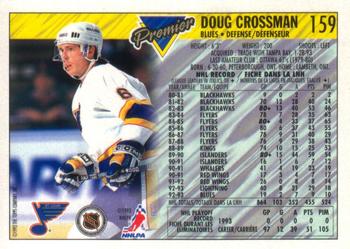 1993-94 O-Pee-Chee Premier - Gold #159 Doug Crossman Back