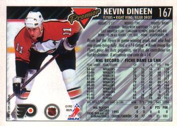 1993-94 O-Pee-Chee Premier - Gold #167 Kevin Dineen Back