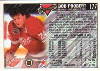 1993-94 O-Pee-Chee Premier - Gold #177 Bob Probert Back