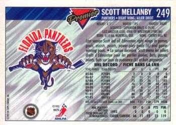 1993-94 O-Pee-Chee Premier - Gold #249 Scott Mellanby Back
