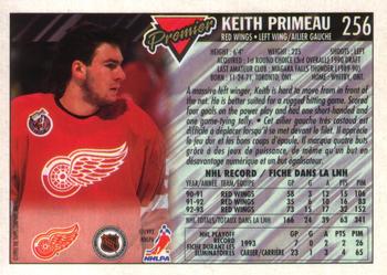 1993-94 O-Pee-Chee Premier - Gold #256 Keith Primeau Back