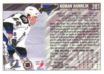 1993-94 O-Pee-Chee Premier - Gold #281 Roman Hamrlik Back