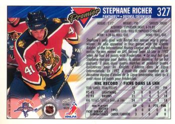 1993-94 O-Pee-Chee Premier - Gold #327 Stephane Richer Back