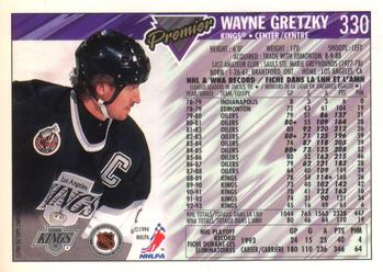 1993-94 O-Pee-Chee Premier - Gold #330 Wayne Gretzky Back