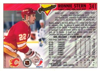 1993-94 O-Pee-Chee Premier - Gold #341 Ronnie Stern Back