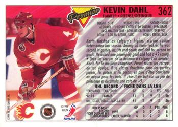 1993-94 O-Pee-Chee Premier - Gold #362 Kevin Dahl Back