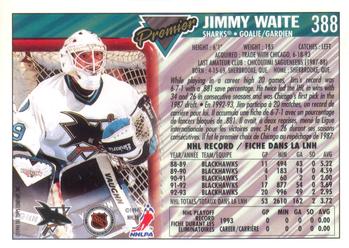 1993-94 O-Pee-Chee Premier - Gold #388 Jimmy Waite Back