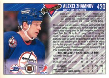 1993-94 O-Pee-Chee Premier - Gold #420 Alexei Zhamnov Back
