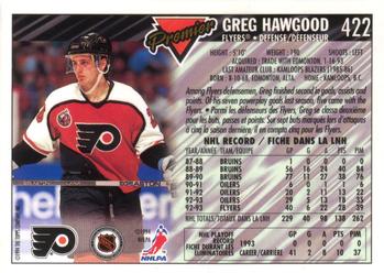 1993-94 O-Pee-Chee Premier - Gold #422 Greg Hawgood Back