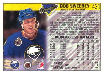 1993-94 O-Pee-Chee Premier - Gold #431 Bob Sweeney Back