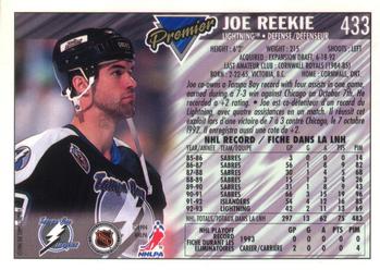 1993-94 O-Pee-Chee Premier - Gold #433 Joe Reekie Back