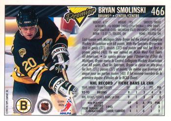1993-94 O-Pee-Chee Premier - Gold #466 Bryan Smolinski Back