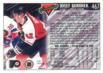 1993-94 O-Pee-Chee Premier - Gold #467 Josef Beranek Back
