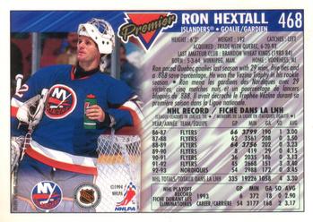 1993-94 O-Pee-Chee Premier - Gold #468 Ron Hextall Back