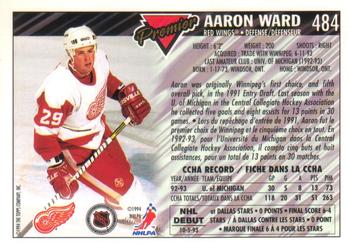 1993-94 O-Pee-Chee Premier - Gold #484 Aaron Ward Back