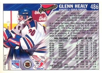 1993-94 O-Pee-Chee Premier - Gold #486 Glenn Healy Back