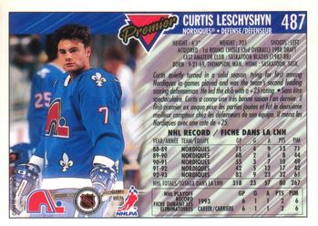 1993-94 O-Pee-Chee Premier - Gold #487 Curtis Leschyshyn Back