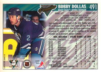 1993-94 O-Pee-Chee Premier - Gold #491 Bobby Dollas Back