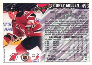 1993-94 O-Pee-Chee Premier - Gold #493 Corey Millen Back