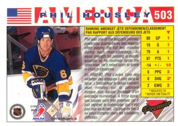 1993-94 O-Pee-Chee Premier - Gold #503 Phil Housley Back