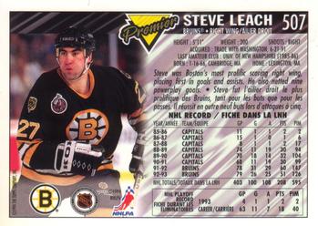 1993-94 O-Pee-Chee Premier - Gold #507 Steve Leach Back