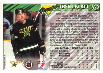 1993-94 O-Pee-Chee Premier - Gold #523 Trent Klatt Back