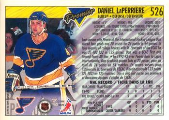1993-94 O-Pee-Chee Premier - Gold #526 Daniel Laperriere Back