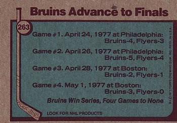 1977-78 Topps #263 Stanley Cup Semi-Finals Back