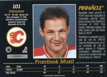 1993-94 Pinnacle Canadian #101 Frank Musil Back