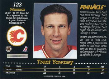 1993-94 Pinnacle Canadian #123 Trent Yawney Back