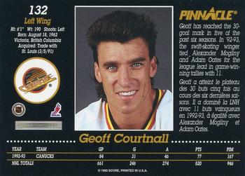 1993-94 Pinnacle Canadian #132 Geoff Courtnall Back