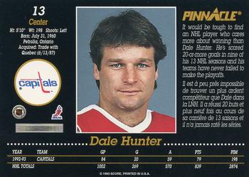 1993-94 Pinnacle Canadian #13 Dale Hunter Back
