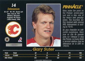 1993-94 Pinnacle Canadian #14 Gary Suter Back