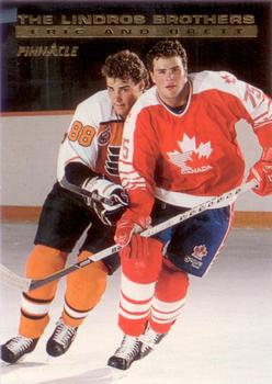 1993-94 Pinnacle Canadian #NNO Brett Lindros / Eric Lindros Front