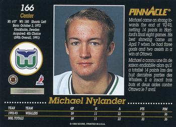 1993-94 Pinnacle Canadian #166 Michael Nylander Back