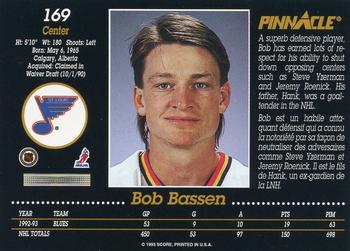 1993-94 Pinnacle Canadian #169 Bob Bassen Back